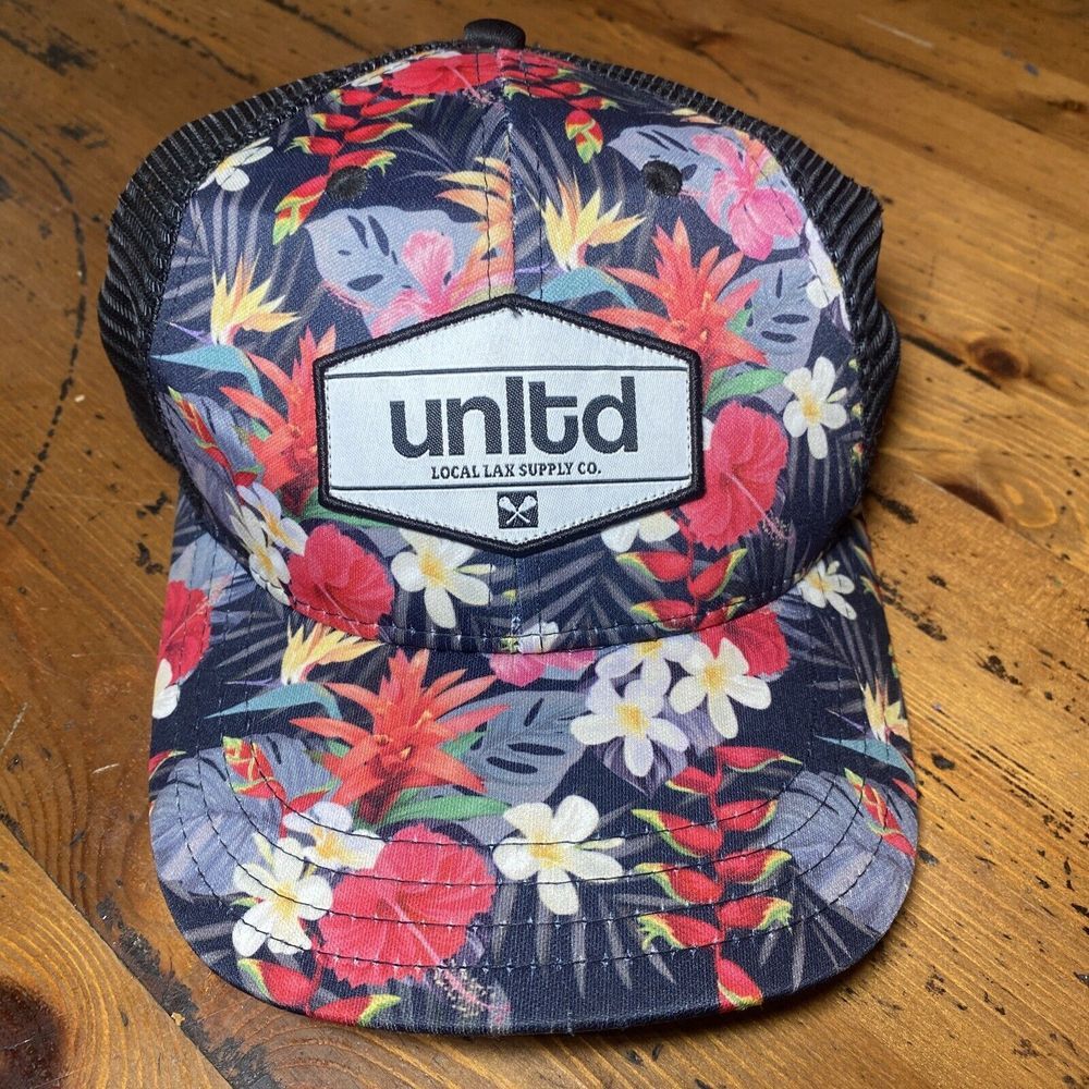 Unltd Local LAX Supply Co Unlimited Floral Beach Surfer Trucker Snapback Hat Cap